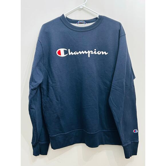 Champion Authentic Athletic Wear Blue Crewneck Sweatshirt Medium FTX Logo - Picture 3 of 3
